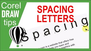 Spacing letters in CorelDraw [upl. by Blessington]