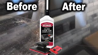 How to Clean Glass Stove Top with Weiman Cook Top Cleaning Kit [upl. by Sirtimid]