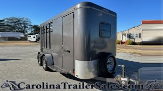 2018 Adam 2 Horse Slant Load Bumper Pull Trailer Great Run Around Horse Trailer Light Weight 🐎🐎 [upl. by Annuahs]