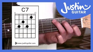 G7 C7 B7 Chords Guitar Lesson BC141 Guitar for beginners Stage 4 [upl. by Aihsit]