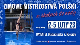 Zimowe Mistrzostwa Polski w Skokach do wody Rzeszów 4 luty 2023r divingresstream [upl. by Alyahc]