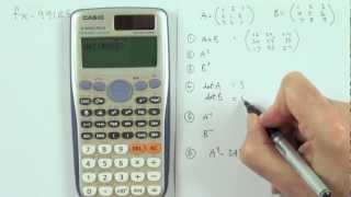 Matrix calculations using the Casio fx991ES PLUS calculator [upl. by Moore121]