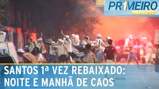 Santos rebaixado torcedores vandalizam carros e ônibus após queda  Primeiro Impacto 071223 [upl. by Asnarepse597]