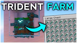 The BEST Trident Farm in Minecraft Java 121 Tutorial [upl. by Linskey]