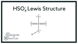 HSO4 lewis structure Bisulfite ion [upl. by Thetisa]