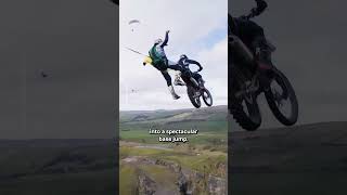 Tandem Bike Base Jump 😱 [upl. by Tulley]