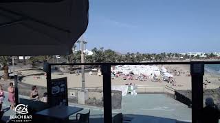 Webcam Lanzarote  Live Stream from the Beachbar in Costa Teguise [upl. by Arianna411]