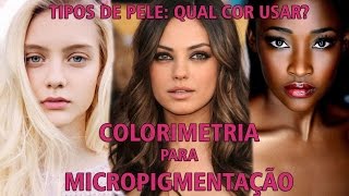 Colorimetria Para Micropigmentação  Tipos de Pele Qual Cor Usar  Vídeo 2 [upl. by Grati677]