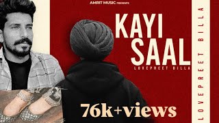 Kayi Saal  Lovepreet Billa  Hassan  Amrit Music  Punjabi New Song 2024 [upl. by Laing528]