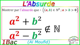 Raisonnement par labsurde  Logique Mathématique 1 Bac SM SEX Exercice 14 [upl. by Jacobba]