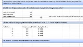 Rörliga amp fasta kostnader resultatanalys  Del 1 [upl. by Roderic]