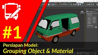 1 Persiapan 3D Model  Pembagian Object amp Material BUSSID Vehicle Editor [upl. by Joon]