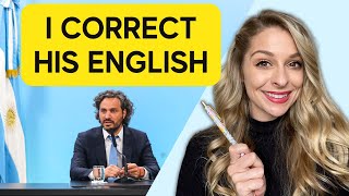 English Teacher Reacts to Pronunciation  Santiago Cafieros Speech in the UAE [upl. by Eamaj]