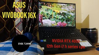 ASUS VIVOBOOK 16X review RTX 4050 12th Gen i7 H series for IN 72990 [upl. by Asecnarf]