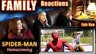 SPIDERMAN Homecoming  FAMILY Reactions  Fair Use [upl. by Killen]