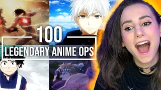 SINGER REACTS to 100 Legendary Anime Openings  FIRST TIME REACTION [upl. by Rattan]