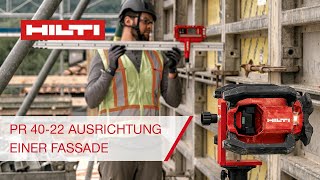 Vertikales Ausrichten einer Fassade mit dem Hilti Rotationslaser PR 4022 [upl. by Ayihsa921]