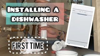 Candy SlimLine Dishwasher  Installation  First time [upl. by Ahseuqram]