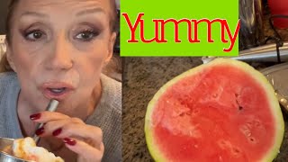 🍉Watermelon beverage over70 beauty channelOh Carol Show [upl. by Adnuahsal]