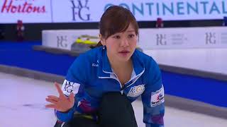 2018 World Financial Group Continental Cup of Curling  Homan vs Fujisawa [upl. by Nirok]