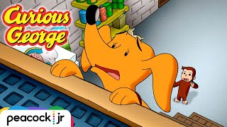 Stuck in the BASEMENT George amp Hundleys Great Escape  CURIOUS GEORGE [upl. by Eelnyl506]