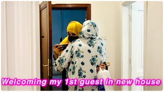 Welcoming my 1st guests in new house  Salma yaseen vlogs [upl. by Aiouqahs]