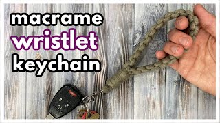 Macrame Wristlet Keychain  Easy DIY Tutorial [upl. by Yobybab401]