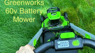 Greenworks 60v Battery Mower Review [upl. by Allwein]