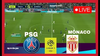 PSG vs AS Monaco LIVE 2023 Ligue 1  Full Match Today 🔴 Simulation and recreation [upl. by Kciv]