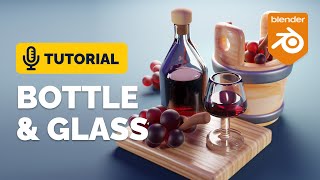 Blender Glass amp Bottle Tutorial  Polygon Runway [upl. by Retswerb]