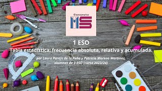 1 ESO Tabla de frecuencias [upl. by Patnode]