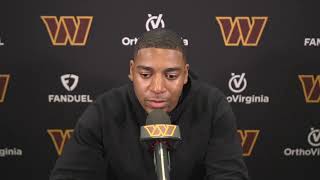 LB Anthony Pittman Meets the Media After Signing as a Washington Commander [upl. by Meerek]