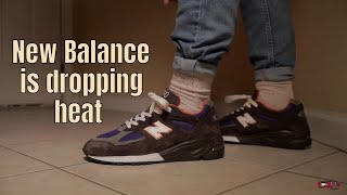 New Balance 990v2 x Teddy Santis quotBrown  Purple Orangequot M990BR2 Review [upl. by Alexandria327]