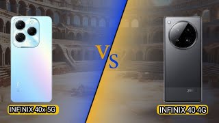 INFINIX Note 40x 5G VS INFINIX ZERO 40 4G We are the best mobile Comparison [upl. by Nofets]