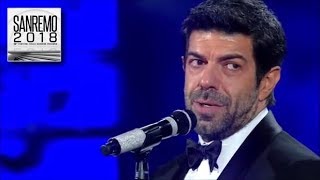 Sanremo 2018  Linedito mashup di Pierfrancesco Favino [upl. by Annohsal955]