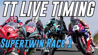 Isle Of Man TT Race Day 3 Supertwin Race Live Timing [upl. by Glimp]