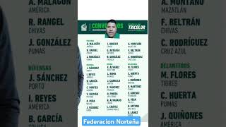 LISTA CONVOCADOS SELECCION MEXICANA seleccionmexicana futbol mexico [upl. by Nyvrem]