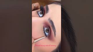 beautiful bridal eye makeup 2024  indian bridal eye makeup by Meenakshi  asoka makeup trends [upl. by Nedac]