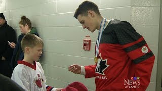 Hometown hero Drake Batherson returns after World Juniors win [upl. by Femi737]