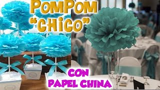 pompones de papel china tamaño CHICO año 2021 [upl. by Nirb]