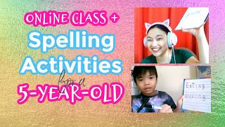 Spelling Activities for Kids Online Class with 5yearold Teo Online Class Games for Kindergarten [upl. by Shurlock441]