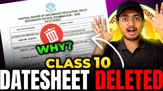 CLASS 10 CBSE OFFICIAL DATESHEET 2025 DELETED⚠️After Announced 🔥😨😨😨😱 [upl. by Saoj300]