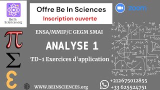 Analyse 1  Exercices  Nombres réels 2022 [upl. by Licec]