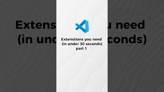 Vscode Extensions You Need in under 30 seconds Part 1 coding programming codewithdeveloper [upl. by Perpetua485]