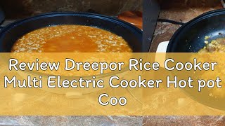 Review Dreepor Rice Cooker Multi Electric Cooker Hot pot Cooker Non Stick Pan [upl. by Mickey]