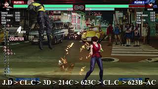 KOF XV season 2  Assorted Yuri Half Gauge Combos [upl. by Holli]