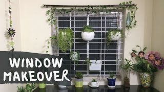 quotGREENquot Window Makeover  DIY Hanging Planter Ideas  SimplyPretty Creations [upl. by Aleihs903]