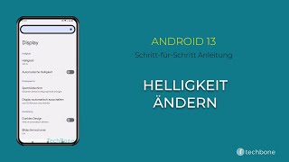 DisplayHelligkeit ändern Android 13 [upl. by Eahsan738]