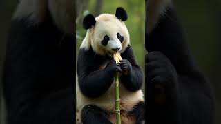 Panda Eats Bamboo in the Most Adorable Way [upl. by Beasley]