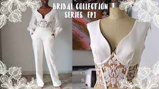 Sewing My 1st Bridal Jumpsuit  Bridal Collection Series [upl. by Oeflein]